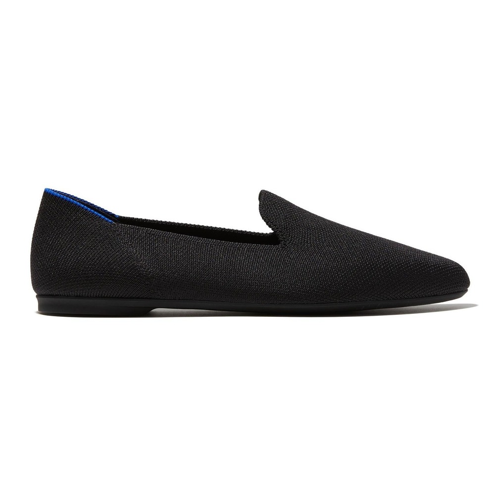 Rothy's The Almond Loafer Black Knit Flats Size 6.5
